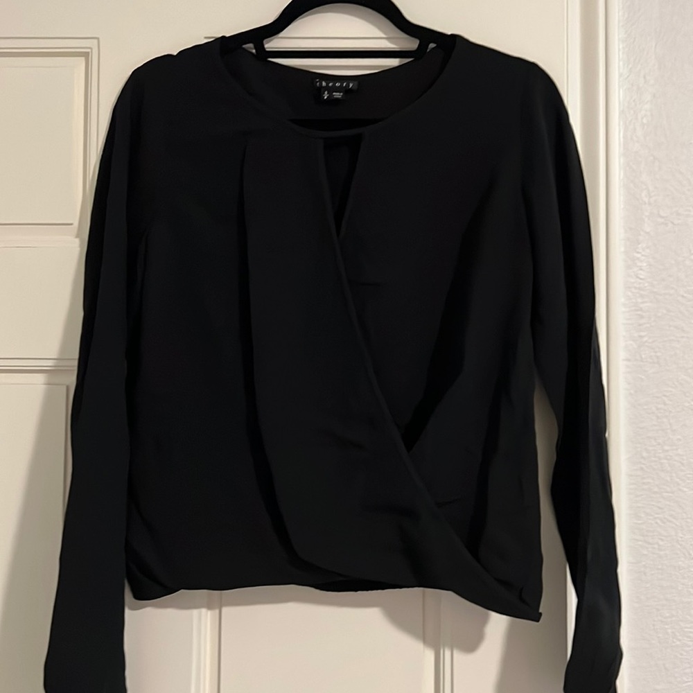 Theory black blouse